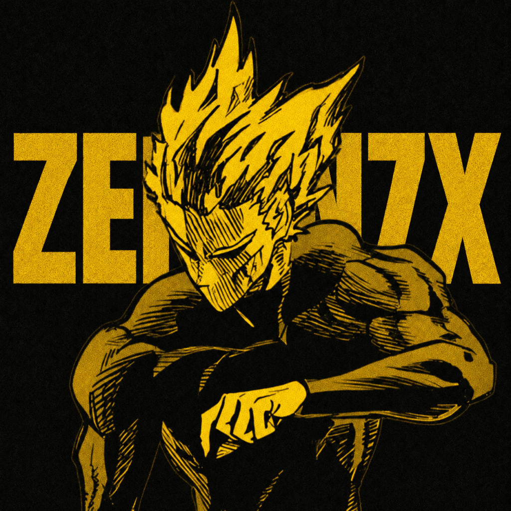 gritty yellow black manga poster